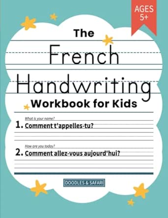 French Handwriting Practice Book for Kids: Bilingual Language Learning ...