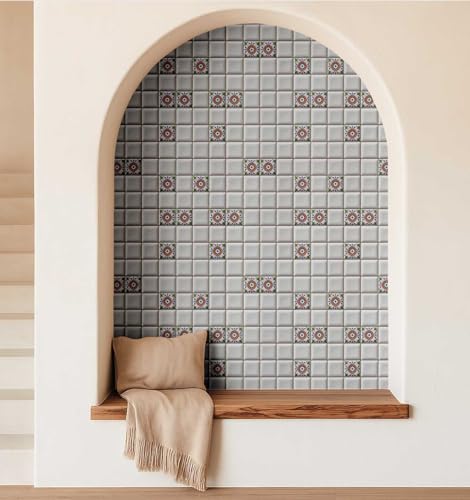 Papier peint mosaïque autocollant amovible et imperméable en vinyle