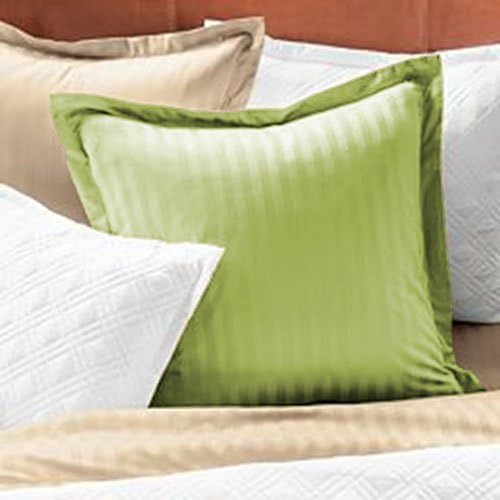 1 Pair Stripe Pillow Sham Egyptian Cotton 500tc Blue Queen (20 x 30 inch)