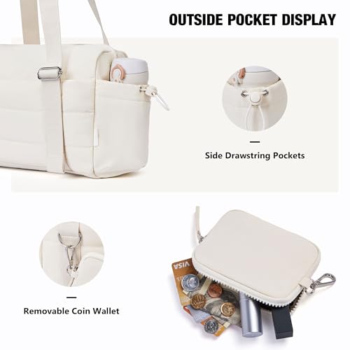 Image of ROULENS Small Gym Bag for Women 2 Set Mini Gym Duffle Bag with Wet Compartment and Coin Wallet, Gym Tote Bag for Workout /Sport /Travel