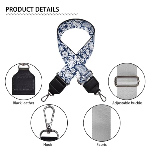 Image of Adjustable Purse Strap for Women, Crossbody Wide Handbag Strap Replacement, Sturdy Bag Strap with Silver Hardware