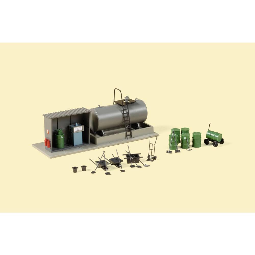 Auhagen Fueling Station - Railway Station Model - Tank System - HO Scale - Adults