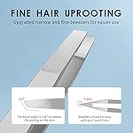 Eyebrow Hair Removal Tweezers, Slant Tweezer Handmade Professional Eyebrow Facial & Hair Remover No Gaps Stainless Steel - Image 5