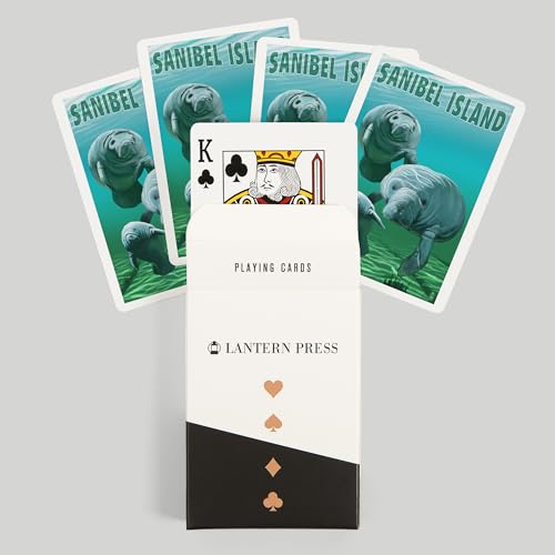 Sanibel Island Florida Manatíes Baraja de 52 Cartas Póker miniatura 6