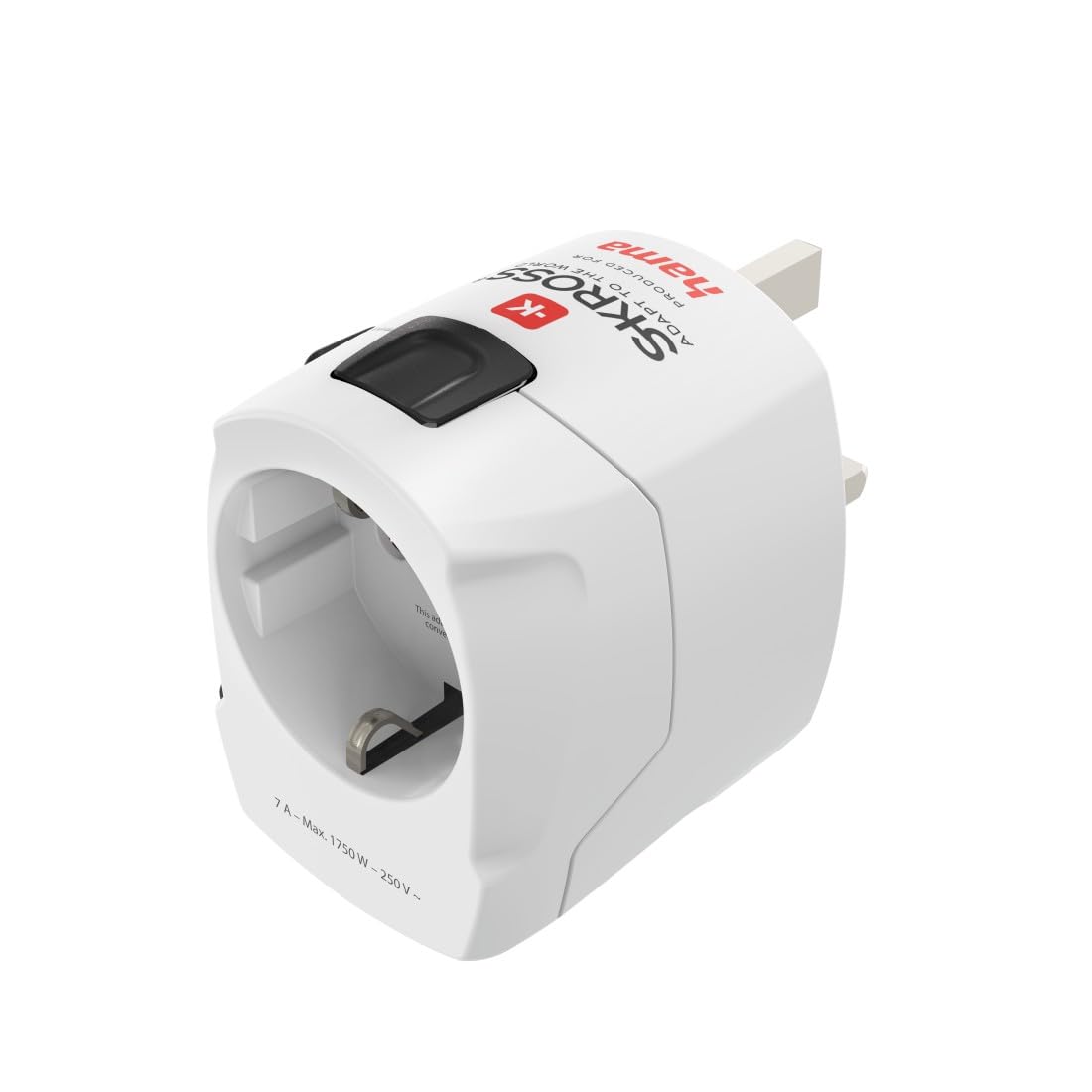 Hama Adapter podróżny na całym świecie (uniwersalny adapter podróżny do ponad 150 krajów, typ G/typ B/typ I/typ J/typ L/typ N, do urządzeń z wtyczką typu C, E i F, zestyk ochronny, wymienny