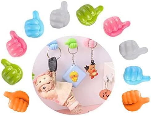 LOMGAV (10 PCS Creative Thumb Wall Hooks for Hanging Glossy Multifunct Nails-Free Finger Adhesive Hooks -Student Dormitory Kitchen Bedroom Car Charging Cable Hanging Hooks (B0D2RDKYKY) Amazon Price History, Amazon Price Tracker