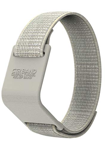 Carpal Tunnel Wrist Support Brace - Fashionable Wrist Brace That Supports Your Wrist for Carpel Tunnel Syndrome Relief - for Night and Everyday Use with a Black Adjustable Wristband (Grey)