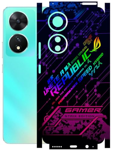 Image of AtOdds - Full Body Back Screen Guard Protector Film - Lamination Wrap Skin Sticker Compatible with VIVO T2 (5G) | Scratchproof Matte Finish (Gamer)