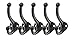 Produktbild BigDean 5x Kleiderhaken 12cm Gusseisen Garderobenhaken Werkzeughalter Blumenhalter Haken Braun Antik Finish Look