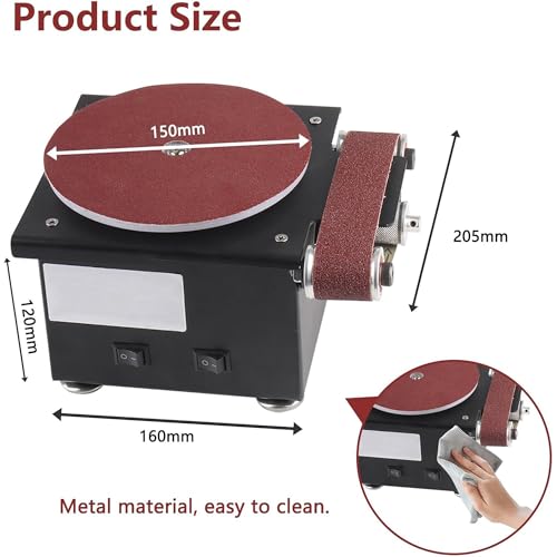 Ponceuse électrique d'établi mini machine 3 en 1 anti vibration 7 vitesses