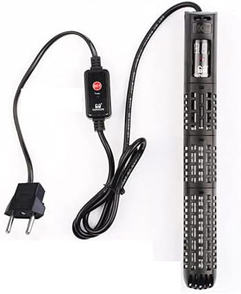 Close-up of SunSun GR-200 heater display and external controller during operation