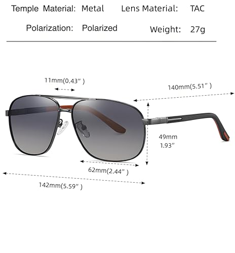 Trendy Polarized Aviator Sunglasses for Men Women Classic UV400 Protection Fashion Vintage2
