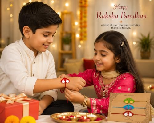 Image of Handmade Crochet Car Rakhi for Kids | Pack of 3 | Soft Cotton Yarn | Adjustable Thread | Skin Friendly | Reusable Bracelet for Raksha Bandhan Gift