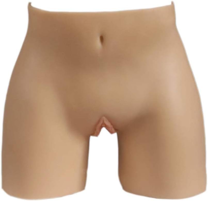 Hiding Gaff Panties Silicone Insertable Underwear Boxer for Crossdresser Transvestite,Flesh,L