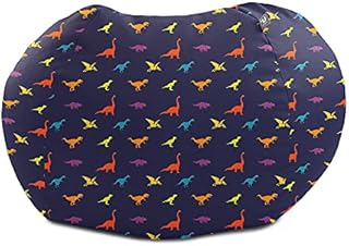 rucomfy Beanbags Kids Dinosaur Medium Size Bean Bag. Safe Comfortable Bedroom Toddler Chair. Boys or Girls Play Room Seating Furniture. Machine Washable & Durable. (Small D50cm x H65cm)