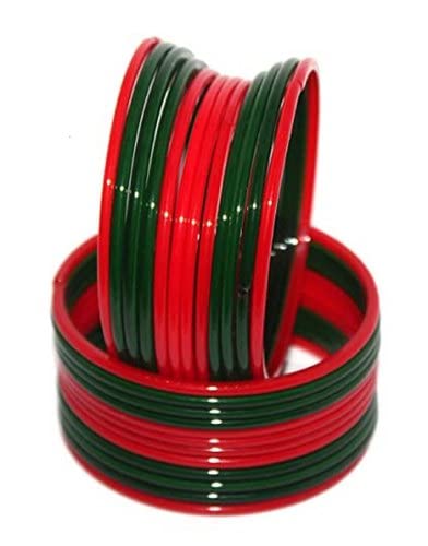 Red And Green Plain Glass Bangle Set (Pack of 48) (2,.6) (B09W9PKJ2Z) Amazon Price History, Amazon Price Tracker