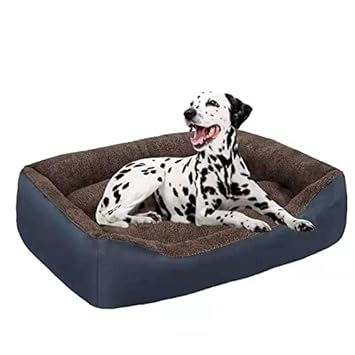 CLOUDZONE Dog Beds for Large Dogs, Large Dog Bed Machine Washable Rectangle Breathable Soft Padding with Nonskid Bottom Pet Bed for Medium and Large Dogs or Multiple. Blue-XXXL