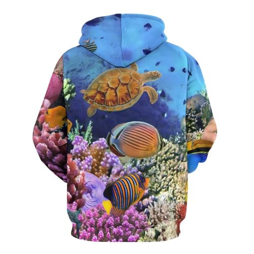 Sweatshirt pull UMENG corail confectionné avec des finitions de qualité - 3