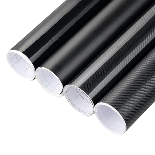 Film vinyle 3D 6D carbone pour masquer rayures console - 3