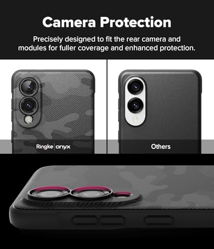 Image of Ringke Onyx Compatible with Samsung Galaxy S25 Edge Case Cover Rugged Flexible Durable Anti-Slip TPU Protection Shockproof S25 Edge Back Cover - Camo Black