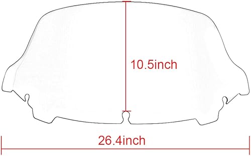 Miniatura 5 de WYNMOTO Divisor de viento para parabrisas de 10.5 pulgadas, compatible con Harley Davidson Touring Street Glide Electra Glide 2014-2024 2014 2015