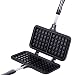Waffle Maker, Belgia Old Fashiced Cast Aluminiowy piec Top Wafel Irons Formy Nieszczęściowe Płyty do pieczenia DIY Muffin Machine-Black