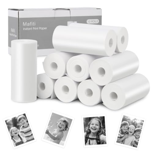 Mafiti Kids Camera Instant Print, 48MP Digital Camera with Zero Ink, Selfie 1080P Video Camera with 32G TF Card, Toys Gifts for Girls Boys Aged 3-12 for Christmas/Birthday/Holiday (White)