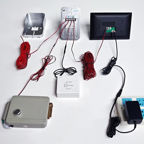 Image of 2-Wired Video Intercom System with 7 inch Touch Screen, Timbre con camara & 140 Wide Angle, Video Recording, Tuya app Remote Control, Playback, Motion Detection, for Villa Apartment House