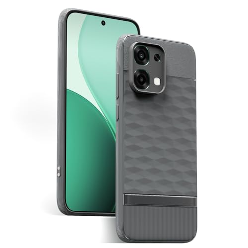Image of Pikkme Back Cover for Oppo F31 5G / Oppo F33 5G Camera Protection 3D Hexa Cube Design Silicone Protective Bumper Case (Grey)