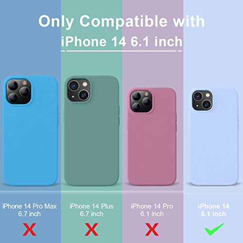 Image of MIDOS Back Cover Compatible with iPhone 14 Liquid Silicone Case Full Protection Shock Proof Back Cover for iPhone 14 (Sky Blue)