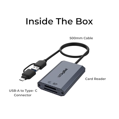 Image of DIGITEK (DCR-101 CFA) 2 in 2 Express Type A & SDXC USB 3.2 Card Reader, Support SD /SDHC /SDXC /UHS-I /UHS II Cards, Support Mac OS, iPad OS, Window, Android, Linux & Harmony, Bidirectional Data Transfer