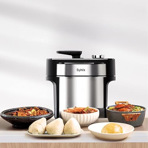 Image of Syinix Swallow Maker Pro – Automatic African Food Swallow Mixer for Fufu, Pounded Yam, Banku, Semolina, Mashed Potato and More – Fast, Non-Stick & Easy to Clean