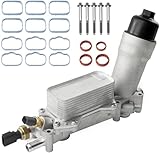 926-959 Upgrade Aluminum Engine Oil Cooler Oil Filter Housing for 2017-2018 Jeep Wrangler Grand Cherokee Dodge Challenger Charger Journey Caravan Durango Chrysler 200 300 Town Country Ram 3.6L 926-876