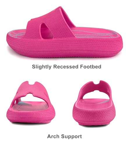 Image of Haifago Cloud Slides for Women and Men Cushion Recovery Pillow Sandals, Memory Foam House Shower Slippers for Woman Comfort Platform Non-Slip
