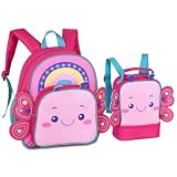 Kit Mochila e Lancheira de Creche Infantil Pets BORBOLETA