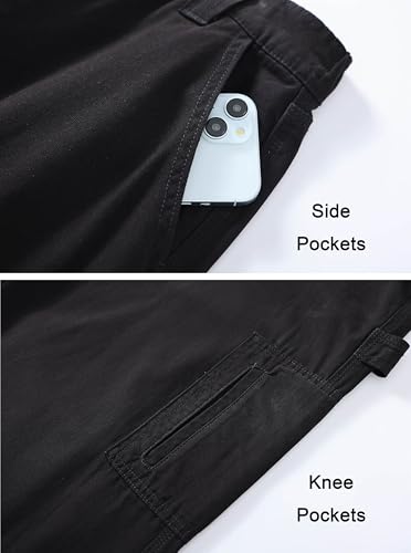 Wide Leg Cargo Pants Women, Multi-Pocket Design, Casual Cotton3