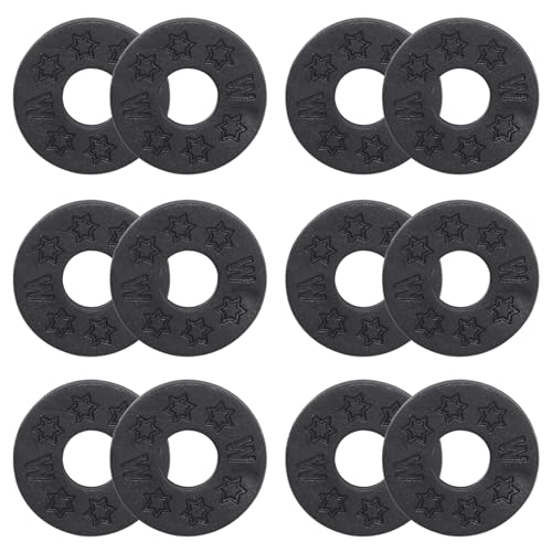 Coufce Guitar Strap Locks Premium Strap Blocks for Guitar Protection Set of 12 Silicone Strap Locks in Black