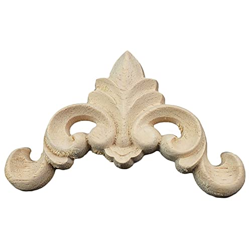 Apliques de madera tallada de 10 piezas para esquinas de muebles 2