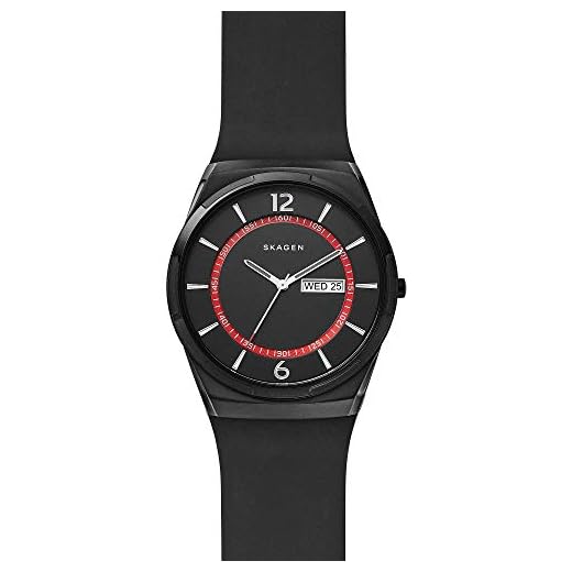 Skagen Reloj Analógico para Hombre de Cuarzo con Correa en Silicona SKW6506