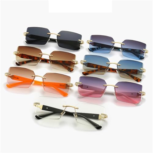 Gafas de sol sin borde rectangulares unisex para el verano 3