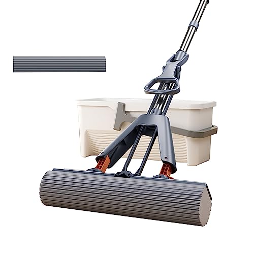 Wysoce chłonne głowice do mopa gąbkowego 28 cm do czyszczenia na mokro i na sucho, wszechstronny mop do wydajnego czyszczenia podłóg, idealny do użytku domowego i komercyjnego