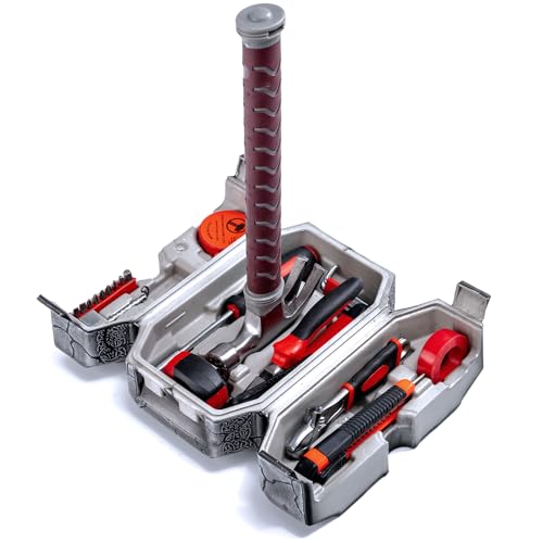 Hammer Tool Box - 28 Piece Hammer Tool Set Made of Real Metal for DIY and Car Repair | Perfect Gifts for Men by Asijiad