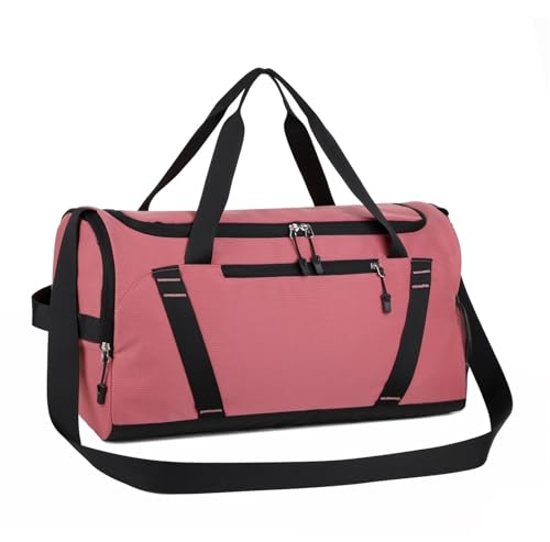Travel Bag Large Capacity Short Distance Suitcase Fitness Sports Training Bag Wet And Dry Separation(Pink)