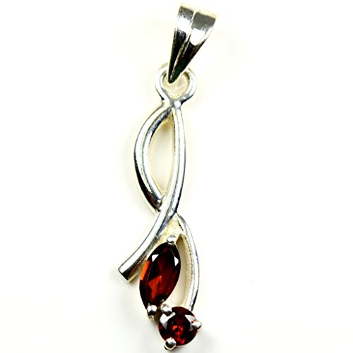 Pendentif grenat rouge argent 925 pour sublimer votre style vestimentaire quotidien