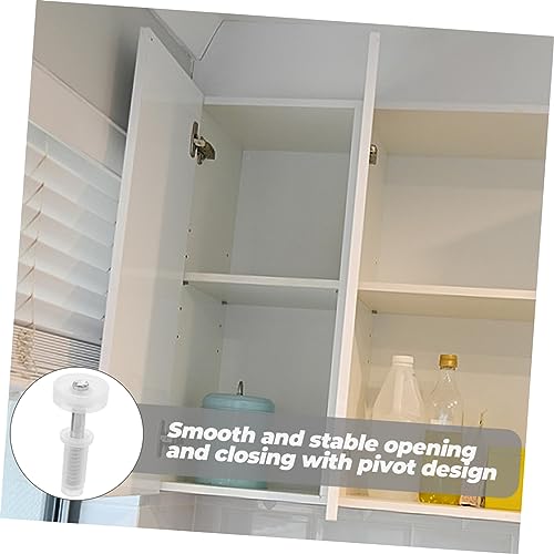 Hardware para puerta plegable de 4 piezas para clóset, color blanco | Partes de acero inoxidable y plástico, conjunto de rotación superior para uso pesado, kit de reemplazo miniatura 6