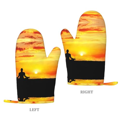 Ensemble de cuisine anti-brûlure avec gants de cuisson et maniques stables