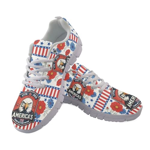 Image of GIFTPUZZ Mens Lace Up Athletic Trainers Running Sneakers Wedge Breathable Gym Lightweight Sports Tennis Shoes