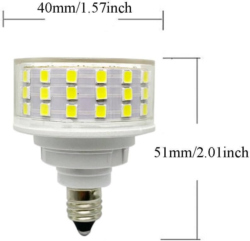 4-Pack E11 LED Light Bulb 10W Mushroom Lamp (100W Halogen Equivalent), Warm White 3000K, 72Pcs LED, 360° Beam Angle, 1000LM, AC85-265V, Non-dimmable for Home Lighting