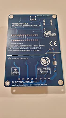 Traffic Light Controller Arduino Based Sequencer Ac Voltage Solid Sate Relay Ssr (Unlimited Modes/Options Programmable) 100V-240Vac 50Hz-60Hz 3 Channel Red Green Yellow Ryg Built-In Indicator Leds #TOP7