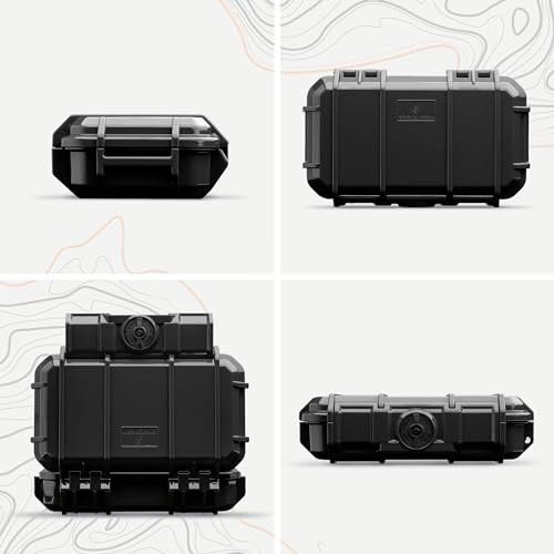 Evergreen 56 ToughBox - EDC Dry Box Protective Case USA Made for Organization of Cameras, Phones, Camping, Fishing, Hiking, Water Sports (Black)
